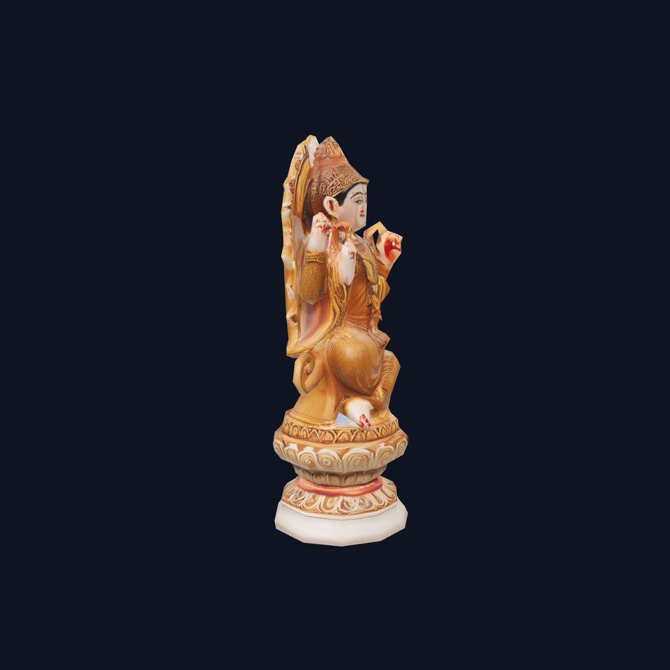 Golden Deity Statue model pack